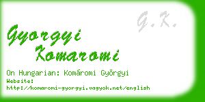 gyorgyi komaromi business card