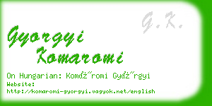 gyorgyi komaromi business card